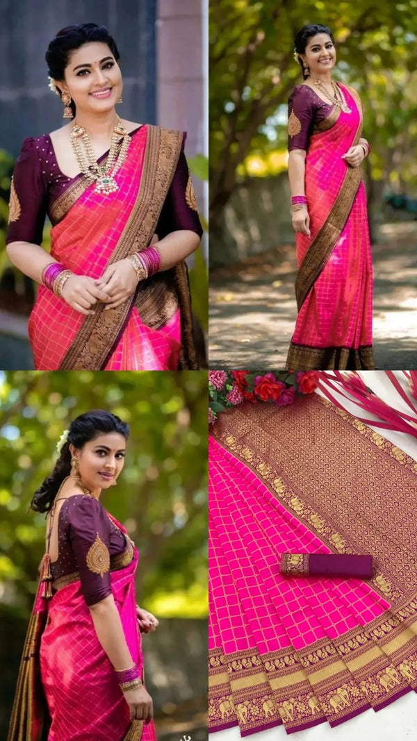 Pink banarasi model 2