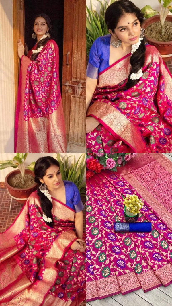 Soft litchi silk sarees