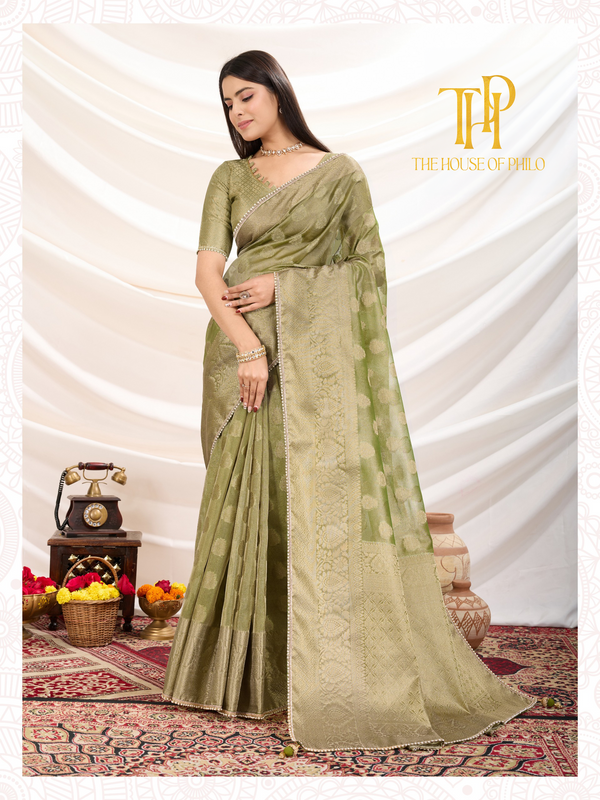 Saree Pistache - Livraison en France